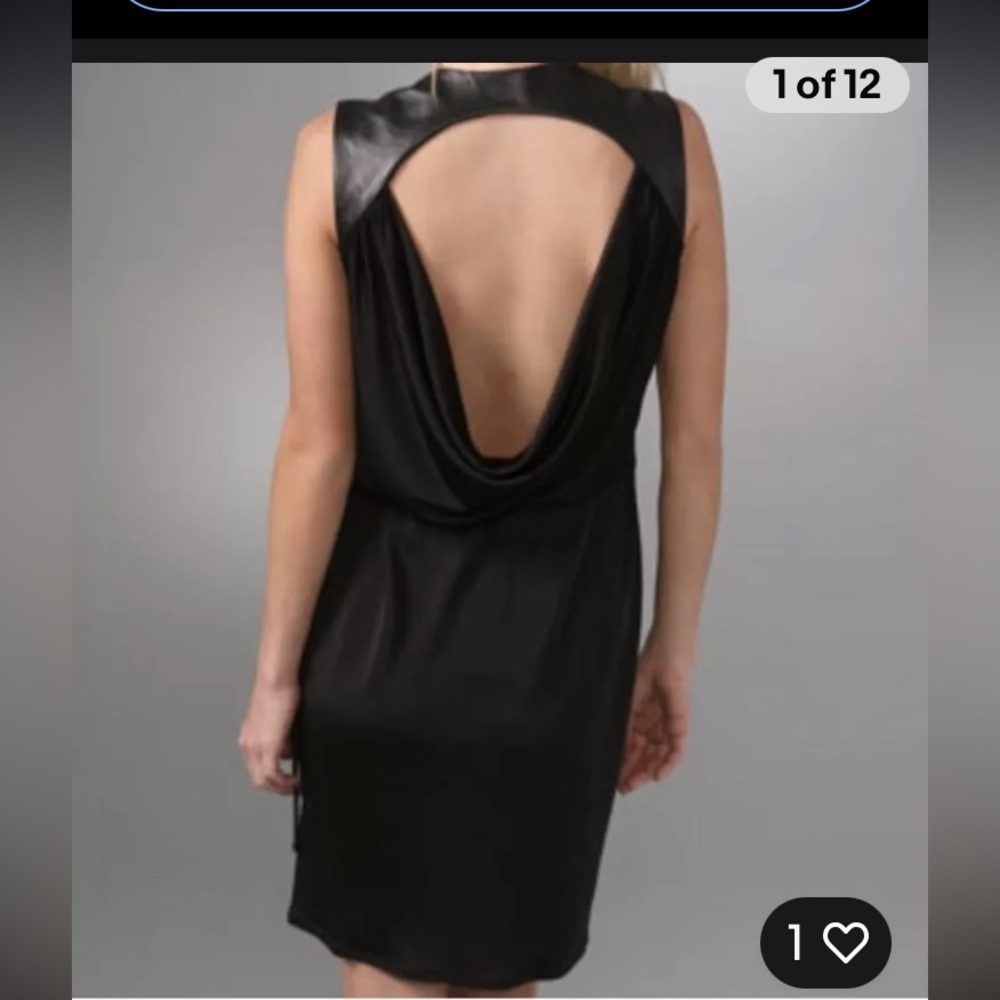 Mara Hoffman black silk leather backless wrap dress Shopbop punk rock new year’s